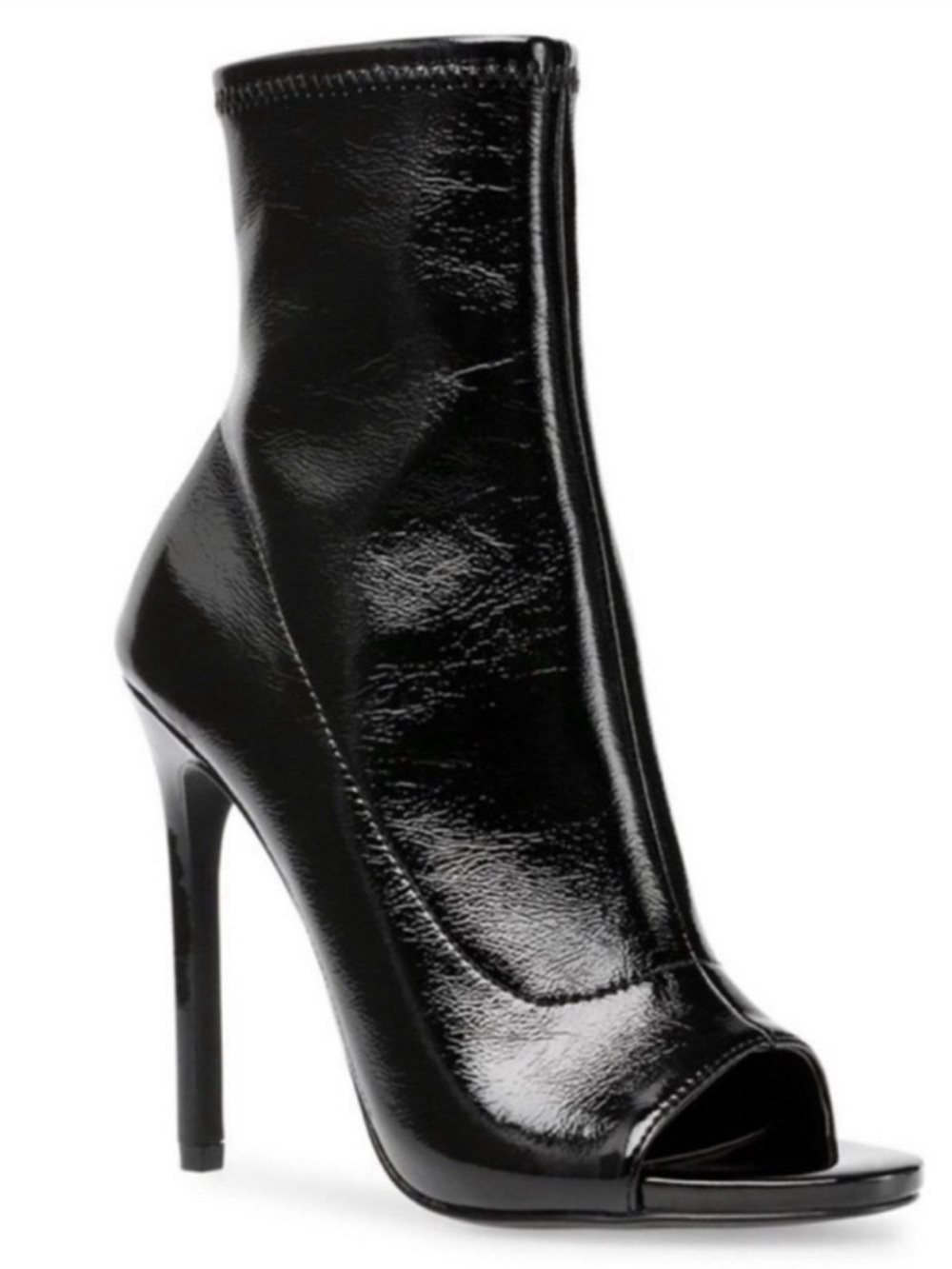 Steve Madden Black Patent Stiletto Booties